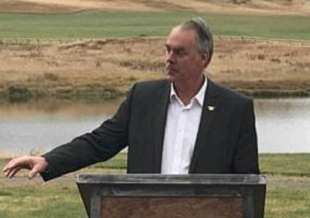 Interior Secretary Ryan Zinke